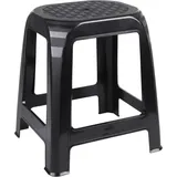 Spetebo Kunststoff Tritthocker schwarz 46 x 41 cm