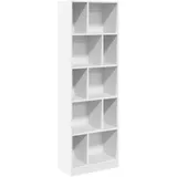 vidaXL Bücherregal Weiß 57x28,5x174 cm Holzwerkstoff