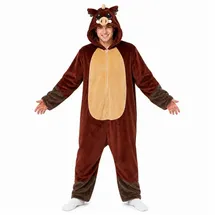 corimori Flauschiges Wildschwein-Kostüm Erwachsene 180-190 cm