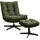 Jockenhöfer Relaxsessel KASPER Cord 76 x 47 x 0 cm Grün mit Hocker