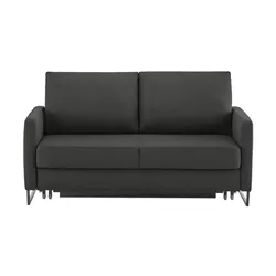 Schlafsofa aus Flachgewebe ¦ schwarz ¦ Maße (cm): B: 160 H: 90 T: 95