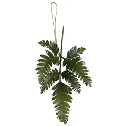 Chic Antique Fleur Blatt mit Glitzer, H18/L9 cm, grün