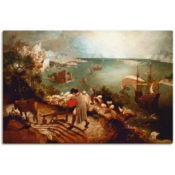 Artland Leinwandbild »Landschaft mit dem Sturz des Ikarus«, klassische Fantasie, (1 St.), auf Keilrahmen gespannt Artland Farbe Bild(er): blau