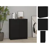 vidaXL Sideboard Schwarz 60x30x70 cm Holzwerkstoff