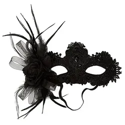Maske "Spitze", schwarz