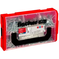 fischer 562277, Schraubensatz, Verzinkter Stahl, Holz, Zink, Teilgewinde, Senkko