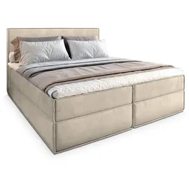 masseno Boxbett mit Bettkasten ¦ creme , Maße (cm): B: 160 H: 98