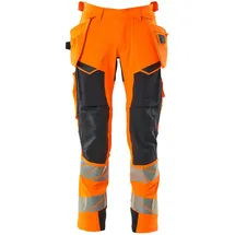 Mascot Warn-Stretchhose mit Hängetaschen ULTIMATE STRETCH Hose, hi-vis orange/schwarzblau
