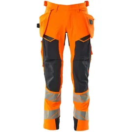 Mascot Warn-Stretchhose mit Hängetaschen ULTIMATE STRETCH Hose, hi-vis orange/schwarzblau