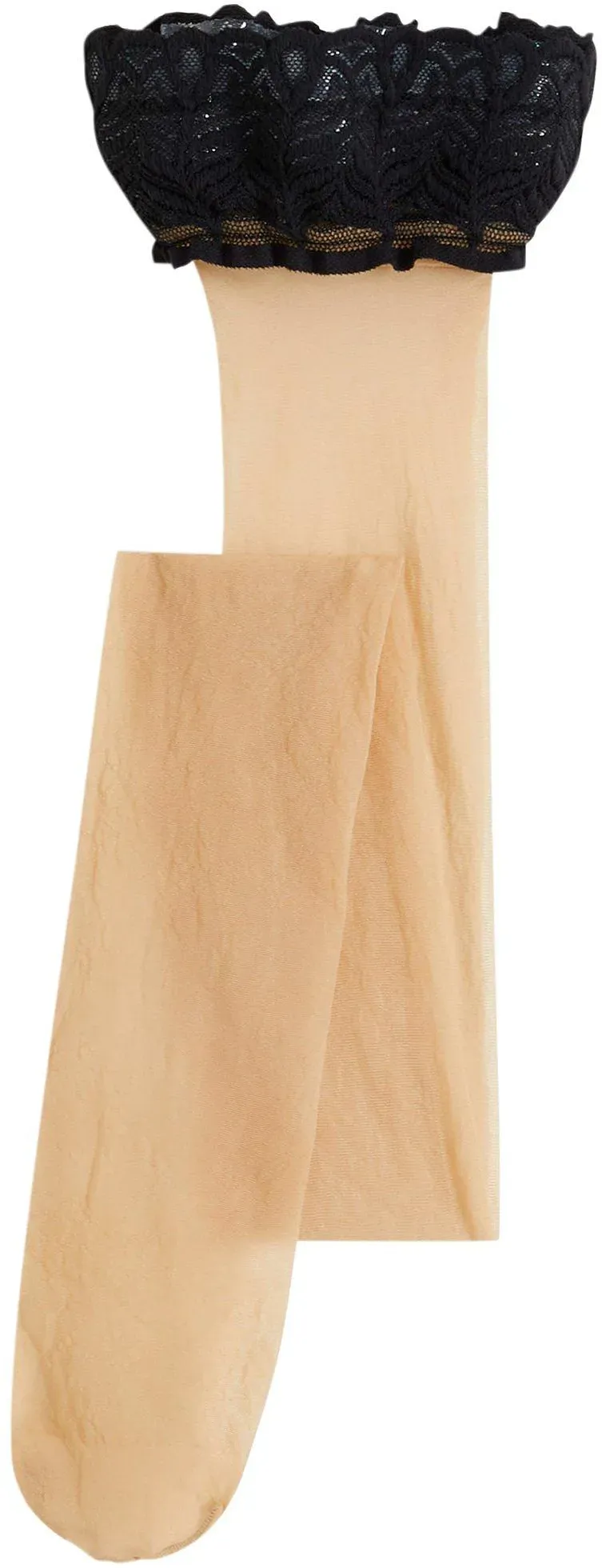 bonprix Halterlose Strümpfe 20den, beige, L/XL