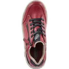 Mustang Damen Schnürschuh Halbschuh Reißverschluss Schnürung 1290-302, Größe:41 EU, Farbe:Rot - 41