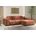 Eckcouch L form Wohnzimmer Couch SIENA stoff Poso Kupfer Ottomane Rechts Kupfer