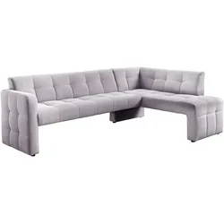 Essbank EXXPO - SOFA FASHION "Barista, bequem und elegant, hohe Bodenfreiheit", rosa (powder rose), B:245cm H:83cm T:159cm, Sitzbänke, Eckbank Barista bequem und elegant, hochwertige Detailverarbeitung