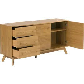 WoodMan Sideboard WOODMAN "Bjórgvin", braun (eiche, eichefarben), B:150cm H:75cm T:40cm, Sideboards, Sideboard, Kommode, Breite 150 cm, im skandinavischen Design, FSC