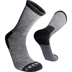 Alpaka Merino Wandersocken: CORDILLERA Gepolsterte Trekking Thermosocken Unisex. grau M (37.5-41)