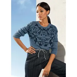 Madeleine Longpullover mit Rundhals rauchblau 36