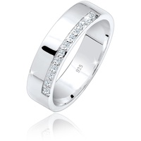 Elli DIAMONDS Bandring Basic Diamanten (0.06 ct.) 925 Silber Ringe Damen