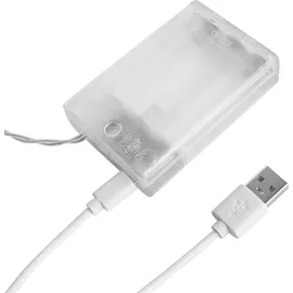 BUTLERS LED-Lichterkette 2 m Transparent