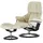 Stressless Relaxsessel Reno Leder 83 x 110 x 76 cm creme mit Hocker