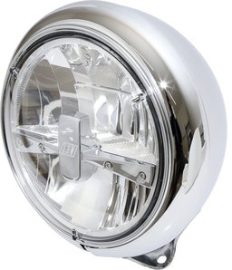 Highsider LED-Scheinwerfer HD-Style, chrom, 7 Zoll