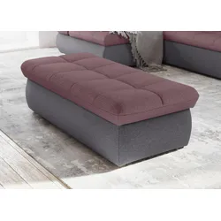 Polsterhocker DOMO COLLECTION "Moric", bunt (grau, beere), B:136cm H:43cm T:64cm, Hocker, inklusive Stauraum