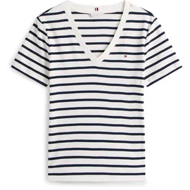 Tommy Hilfiger Slim Fit T-Shirt aus reiner Baumwolle, Weiss, XS