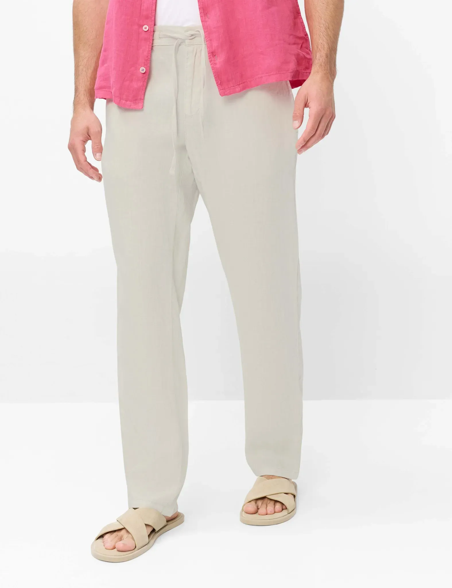 Brax Herren Flatfronthose Style ELIAS SAND, hellbeige, Gr. 42/32