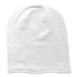 Mississhop 381 Feinstrick Kaschmir-Gemisch Beanie Mütze Slouch/XXL Schal/Handschuhe Hellgrau Einheitsgroesse Muetze