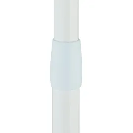 Relaxdays Teleskopstange, 150–280 cm, Klemmstange für Duschvorhang, Gardine, Türrahmen, Edelstahl, weiß