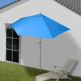 Sonnenschirm halbrund Parla, UV 50+, 270cm blau ohne Ständer