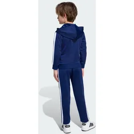 adidas Essentials Trainingsanzug Kinder weiß|blau 100-110cm 4-5J