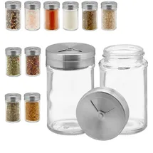 Relaxdays Gewürzstreuer 12er Set Silber/Transparent