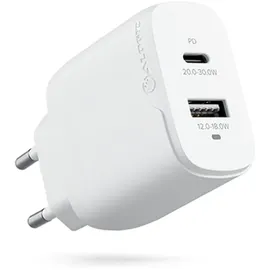 Alogic 2-Port 32W Rapid-Power USB-C GaN-Wandladegerät weiß
