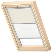 VELUX Original Dachfenster Duo Verdunkelungsrollo für M08, Hellbeige, mit Grauer Führungsschiene