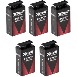 XCell 9V Block Lithium Batterien 5 St.