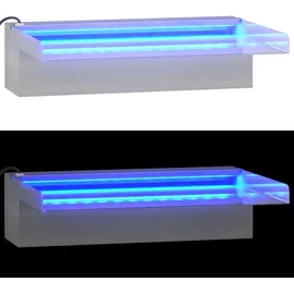 vidaXL Wasserfall Element Edelstahl 30 cm