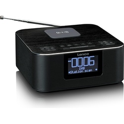 Lenco CR-630 DAB Digitalradio mit UKW Tuner (FM, DAB, DAB+, Bluetooth), Radio, Schwarz
