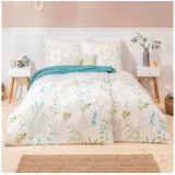 Estella Bettwäsche Visby 135 x 200 cm Jersey Grün Mint