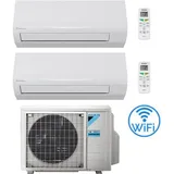 Daikin NEUE SENSIRA Wifi Dual Split 7000 + 12000 BTU Klimaanlage mit mit UE 2MXF40A Klasse A++/A+