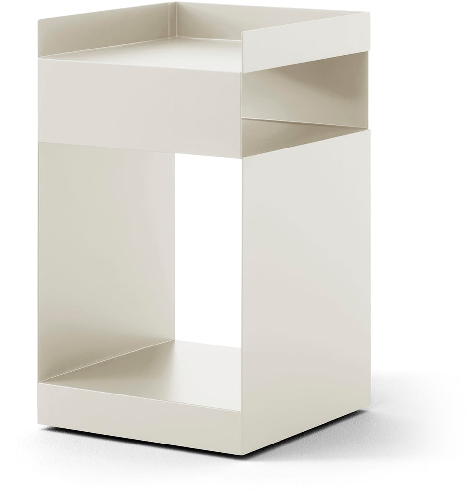 &Tradition - Rotate Beistelltisch SC73, 59 x 35 cm, Stahl, Ivory