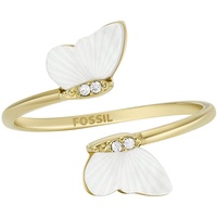 Fossil Damen Ring, Radiant Wings Weißer Perlmutt Schmetterling Ring