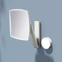 Keuco iLook_move Kosmetikspiegel, beleuchtet, eckig, mehrstufig einstellbare Lichtfarbe, Glasbedienfeld, 17613069002,