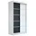 A&J MöbelLand Schiebetürenschrank PARIS 120 x 215 x 59,5 cm Schwarz/Weiß