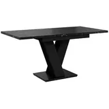 Home Collective Esstisch, Schwarz, Holzwerkstoff, Rechteckig, 80x75x160 cm, Esszimmer, Tische, Esstische