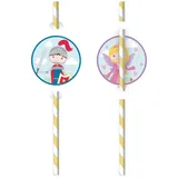 Amscan 8 Trinkhalme Prinzessin und Ritter