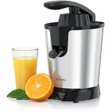 Arendo - Edelstahl Saftpresse elektrisch - Zitruspresse Orangenpresse Entsafter - 800 Watt Hochleistungsmotor - sehr hohe Ergiebigkeit - Edelstahlkegel - BPA frei - Spülmaschinen-geeignet
