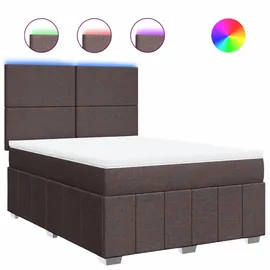 vidaXL Boxspringbett 140 x 200 cm Dunkelbraun