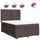 vidaXL Boxspringbett 140 x 200 cm Dunkelbraun