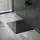 luxebath Duschwanne 90x80 cm Schwarz mit Ablaufgarnitur, SMC H:3cm