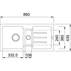 Franke Strata STG 651-86 glacier + Excenterbetätigung